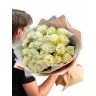 Букет из 25 Премиальных Белых Роз Мондиаль